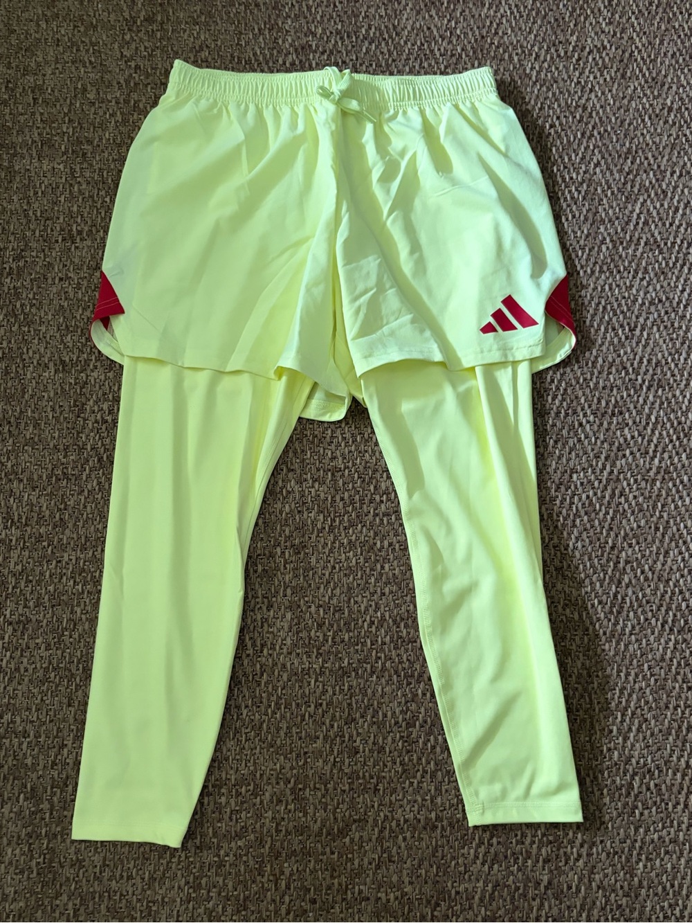 Adidas Tiro 25 Pro Goalkeeper Yellow Tights Pants Shorts Men's Size XL JH3314